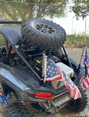 thumbnail image 2 of 50 Caliber Racing Spare Tire Carrier – Clamp-On For Polaris RZR XP1000 2 & 4 Seat 2014-2019 2 of 5