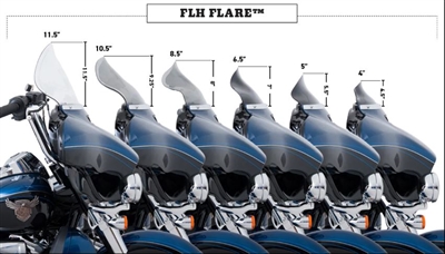 Klock Werks Flare Windshield - Dark Smoke for FLH Models